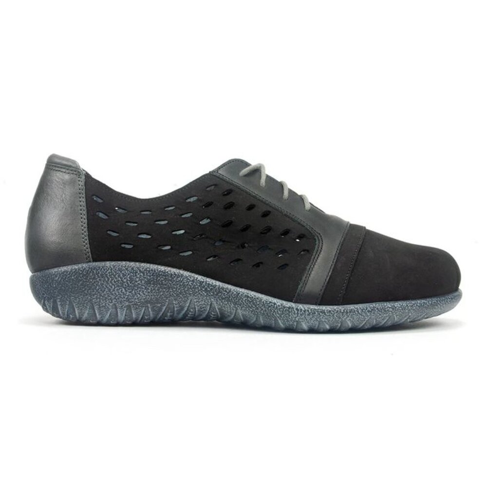 Noat Girl's Black Lalo Leather Lace Up Low Top Casual Sneaker Size 4
